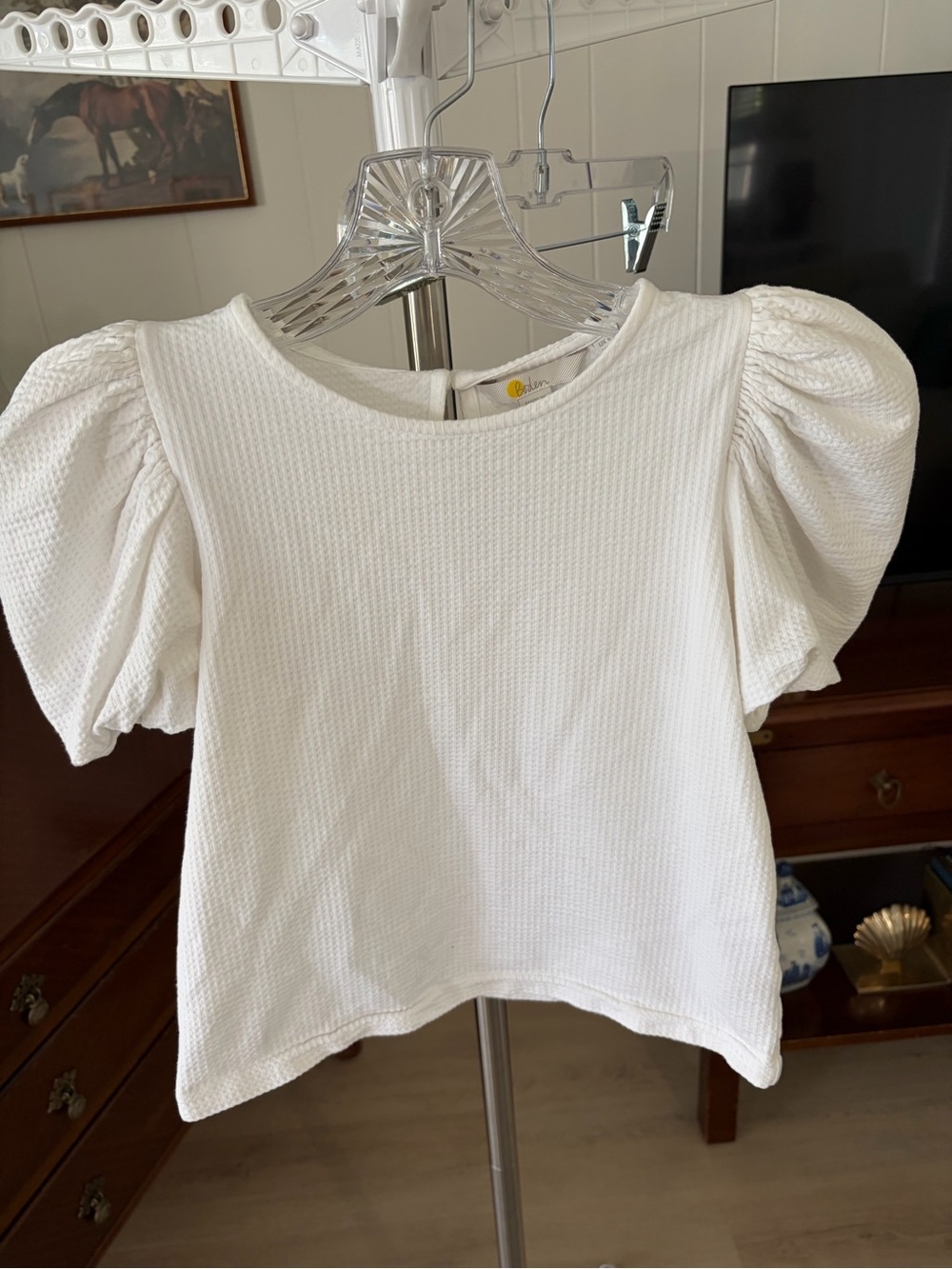 Boden White Puff Sleeve Blouse